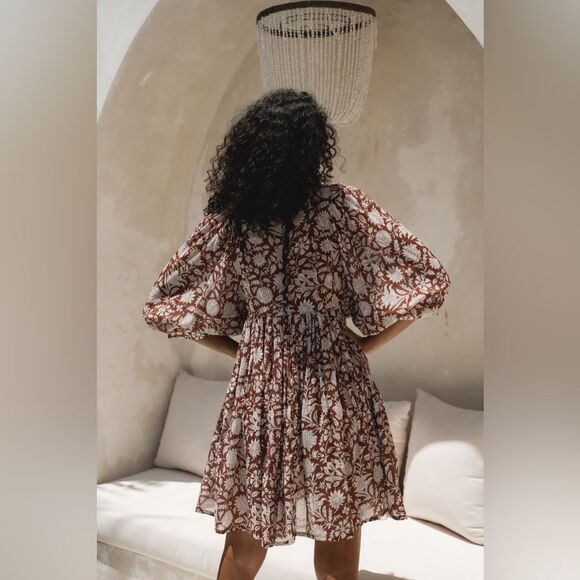 Daughters of India Kyra Mini Dress in Wine M NWOT - Picture 4 of 14